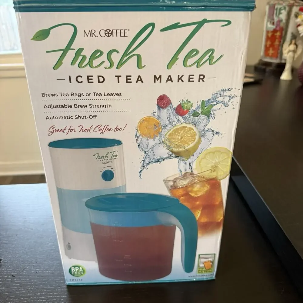 Mr. Coffee Iced Tea Maker TM70TS Teal Blue Pitcher Ice Tea 3 Qt Works Great!